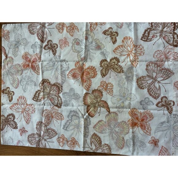Vintage Caress Butterfly Print Burlington Percale Twin Sheet Set - Picture 11 of 12
